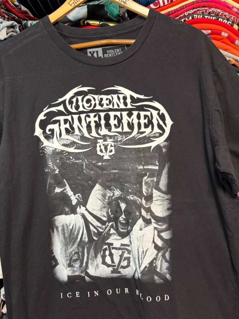Violent gentlemen hockey club ice in our blood t shirt black